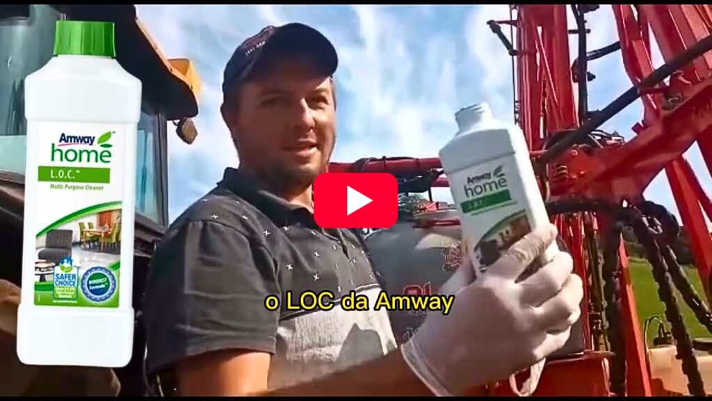 Agricultor faz testes com o LOC Multiuso da Amway na Agricultura