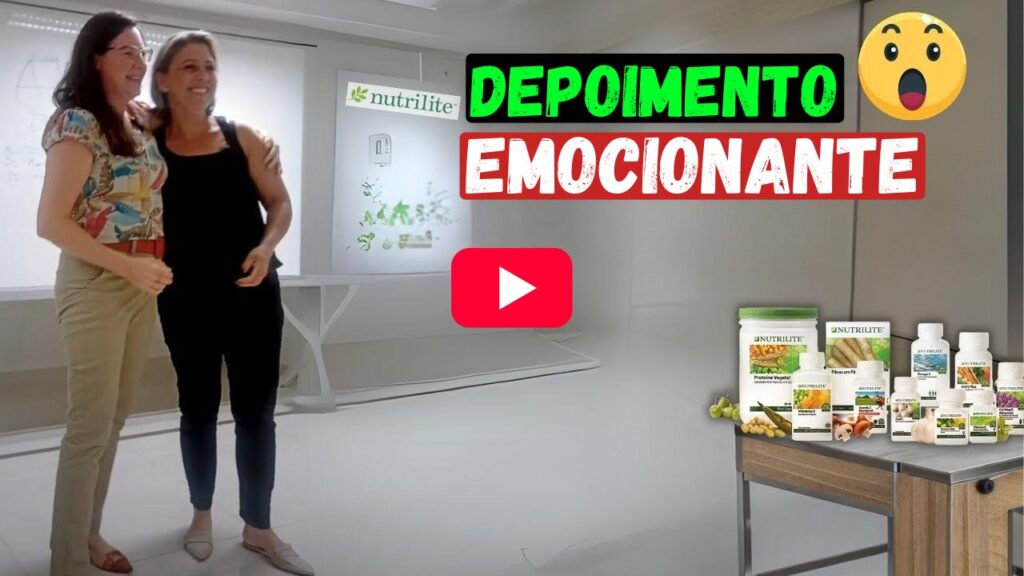 Na imagem a Maria deixa claro os benefícios de usar os suplementos Nutrilite