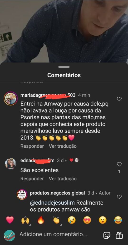 Depoimiento do lava louça