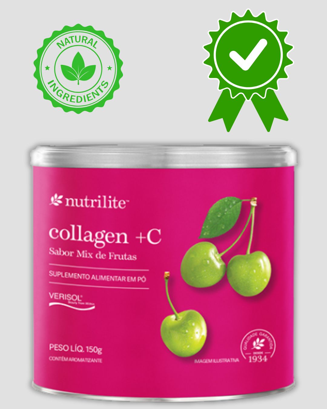 Sachê de Nutrilite Collagen + C com colágeno e vitamina C